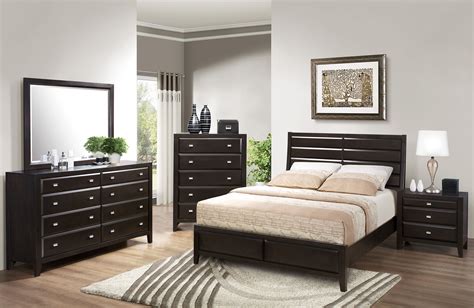 Modern Dark Wood Bedroom Furniture Decor